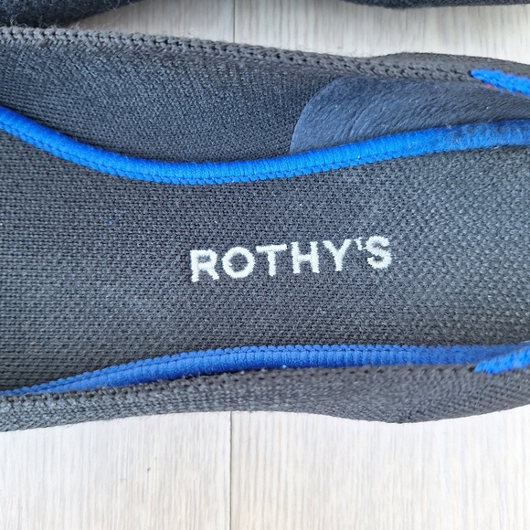 Rothys The Flat Birdseye Round Toe Shoes Black - Picture 3 of 7